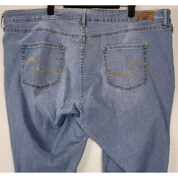 Levi's Strauss Gold Women's 38W X 30L Blue Light Wash Denim Mid Rise Skinny Jean - Picture 5 of 14